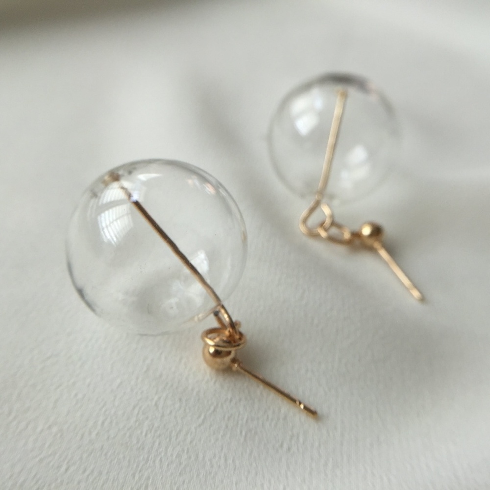 Glass bubble earrings
